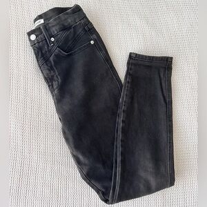 Good American High Rise Black Skinny Jeans Size 2/26